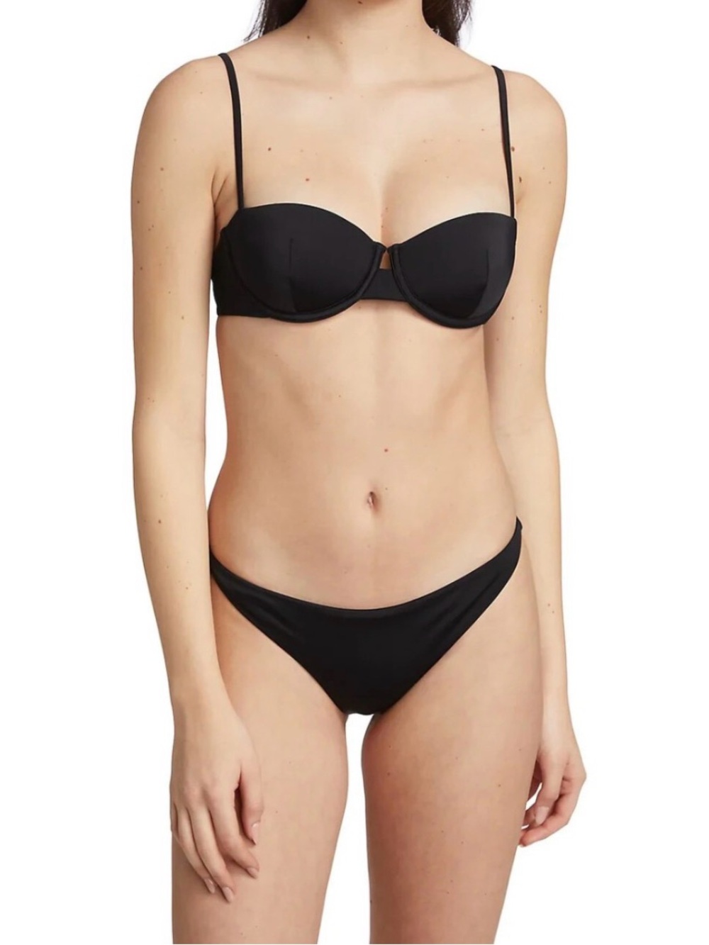 Onia Black Underwire Bikini Top and Low-Rise Briefs - Women Swim